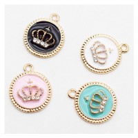 DIY Hair Clip Accessories Alloy Crown Pendant Key Chain Pendant Accessories